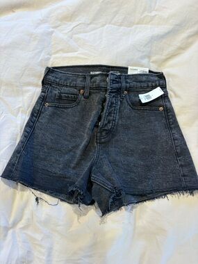 Old Navy Women’s High-Rise Charcoal Black Denim Cutoff Shorts